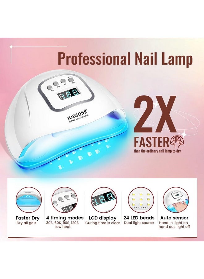 JODSONE Gel Nail Polish Kit with U V Light 32 Colors Gel Polish Nail Kit Soak Off Gel Nail Set Manicure Tools Nail Gel Kit Gifts for Women