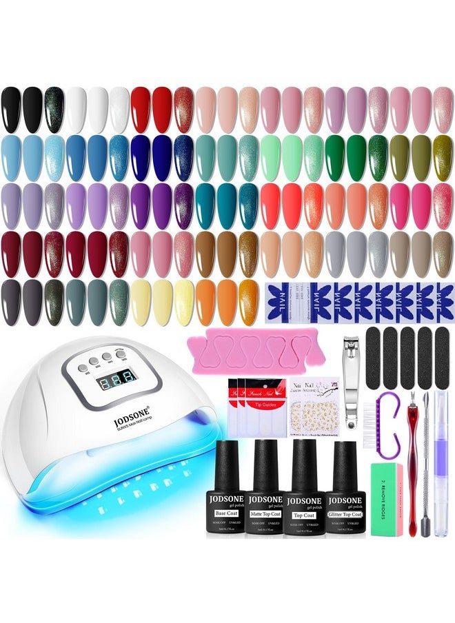 JODSONE Gel Nail Polish Kit with U V Light 32 Colors Gel Polish Nail Kit Soak Off Gel Nail Set Manicure Tools Nail Gel Kit Gifts for Women