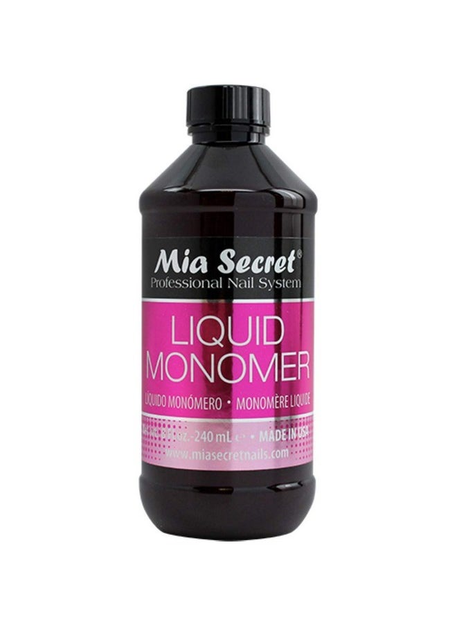 Mia Secret Liquid Monomer 8 oz. Professional Acrylic Nail System - MMA FREE - Made in the USA