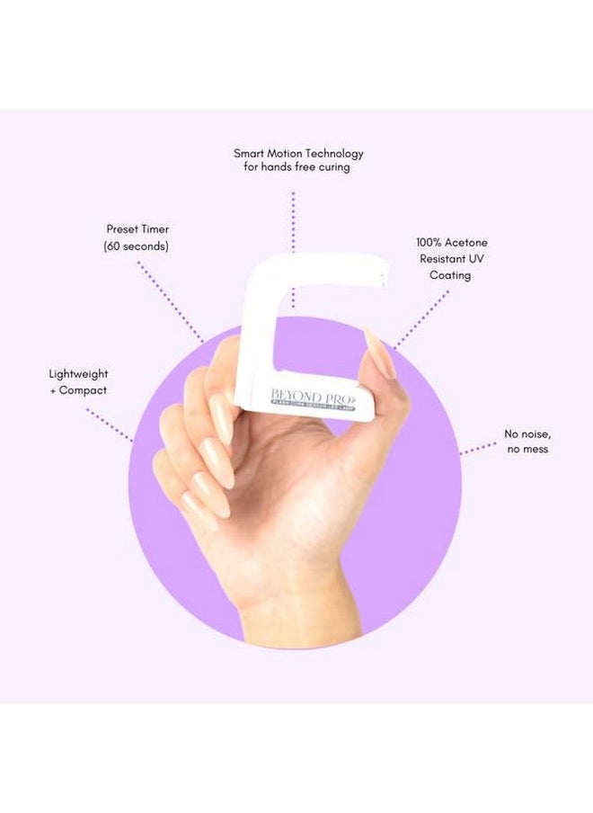 Kiara Sky Beyond Pro Flash Mini Led Lamp - Curving Lamp for Manicure Starters DIY Nail Art - Flash Mini Lamp Led Light for Long Life - Innovative and Next-Level Nail Manicure Led Light
