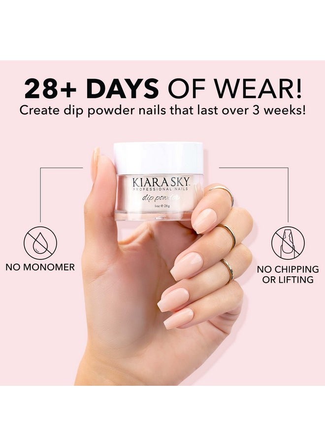 Kiara Sky Long Lasting Nail Dip Powder White Tones 1 oz, Frosted Sugar