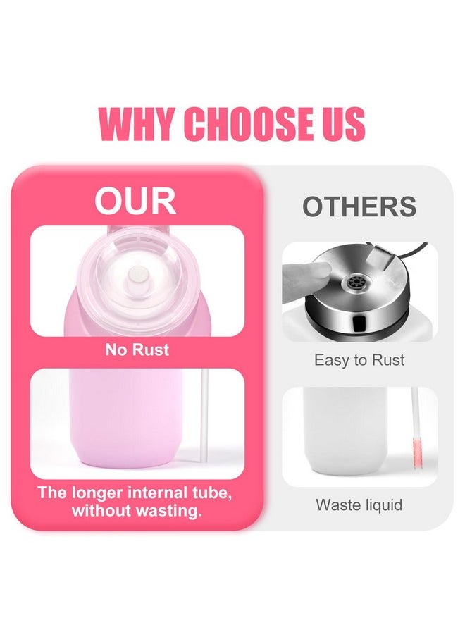NXJ INFILILA 1080PCS Lint Free Nail Wipes Kit, Pink Gel Nail Polish Remover Set With 1PCS Acetone Pump Dispenser Bottle 200ml(6.8oz) for Professional Soak Off Gel Nail Polish Nail Remover