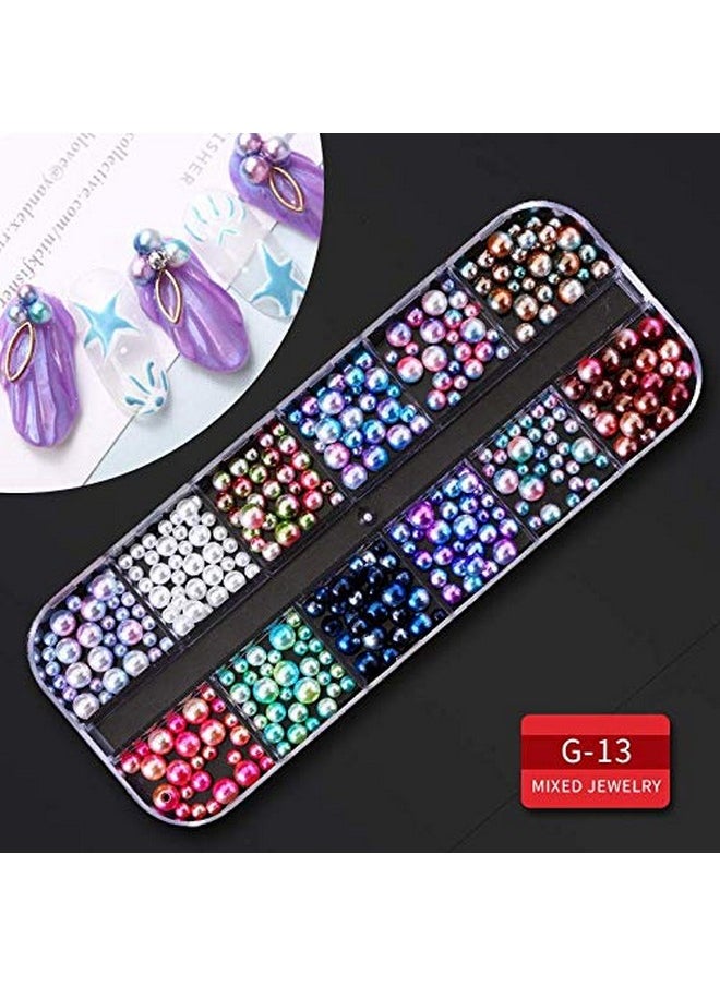 Artdone 9 boxes Nail Rhinestones,Nail Gems Nail Diamonds,Nail Art Studs Nail Crystals Nail Sequins for Nails Kit with 1 Tweezers and 3 Pen for Nail Art Supplies Accessories