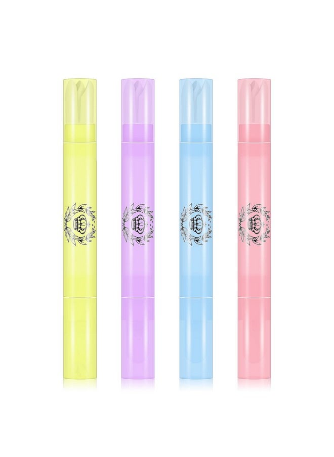 Ownest 4 Pcs Nail Polish Corrector Remover Pen, Nail Edge Cleaning Pen, Makeup Remover Manicure Pen with Cotton Tip, Nail Correction Pen Can Hold Makeup Remover