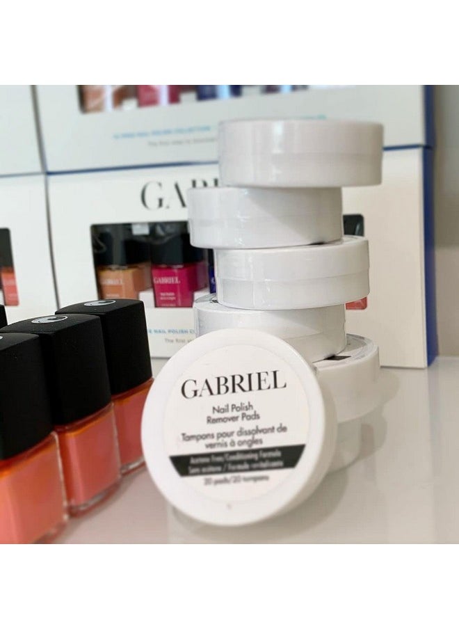 Gabriel Cosmetics Nail Polish Remover | Non-Toxic, Citrus-Scented | All Natural Ingredients | Non-Acetone & Paraben Free | Gentle on Skin | Vegan | Conditions & Preps Nails (Wipe)