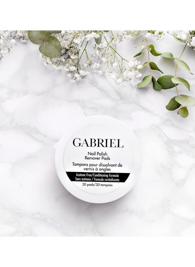 Gabriel Cosmetics Nail Polish Remover | Non-Toxic, Citrus-Scented | All Natural Ingredients | Non-Acetone & Paraben Free | Gentle on Skin | Vegan | Conditions & Preps Nails (Wipe)