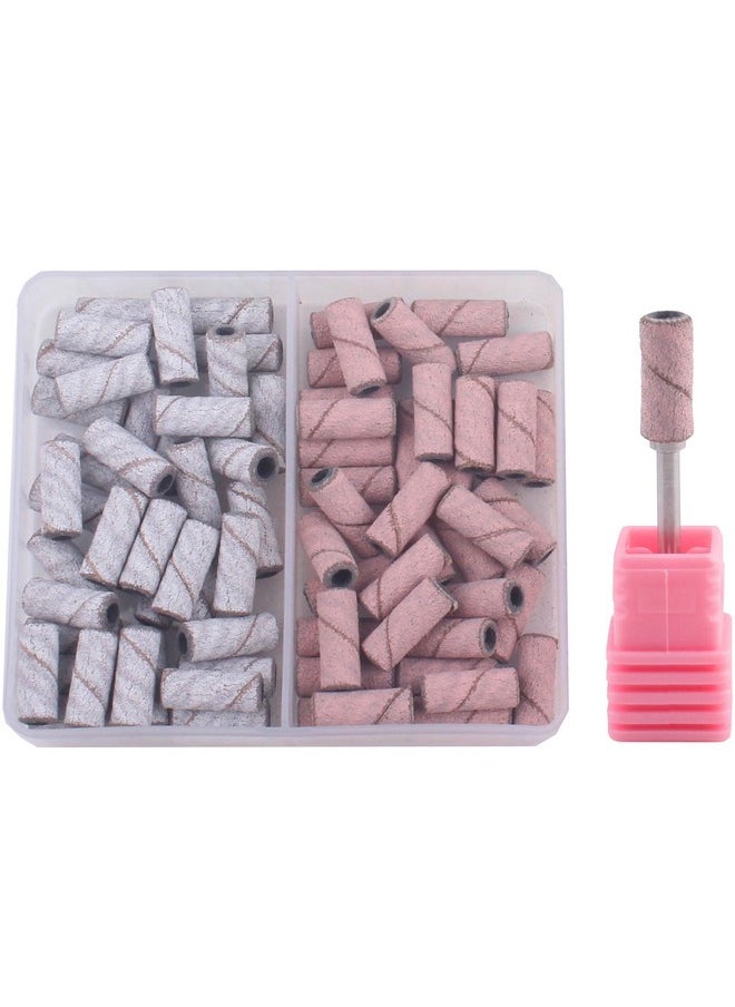 MZCMSL Small Sanding Bands 240 Grit for Nail Drill, 80pcs Nail Sanding Bands with 3mm Mandrel Bit for Acrylic Nails Cuticle Nail Prep(240#)