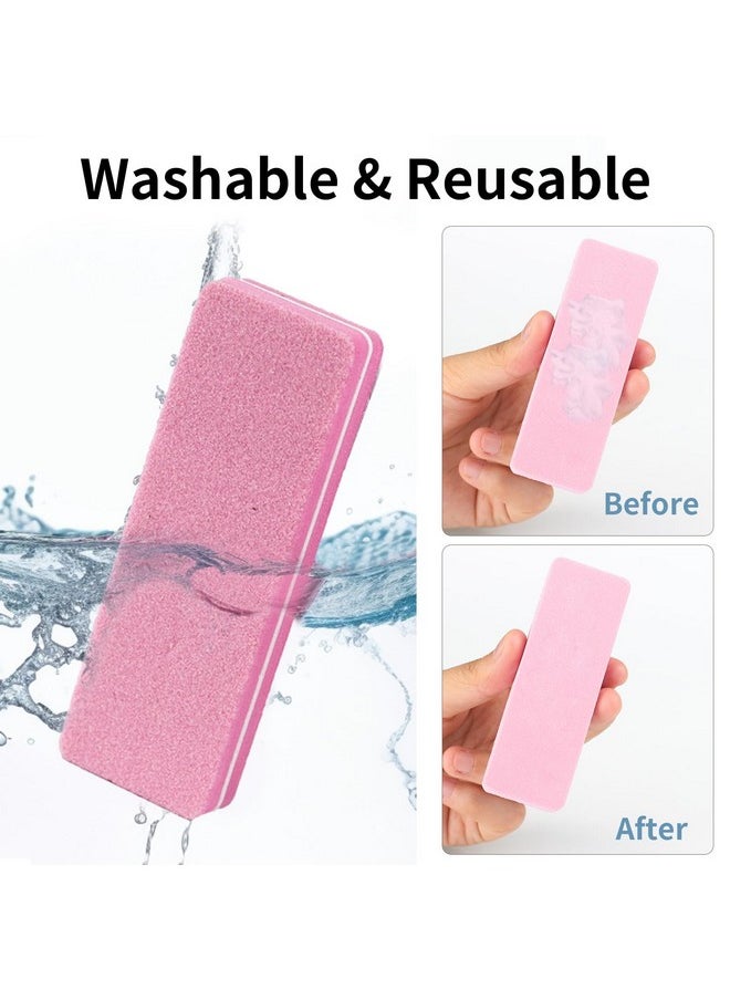 HAWATOUR Nail Files and Buffers, 8 Pieces Manicure Kit for Acrylic and Natural Nails, 100/180 Grit Rectangular Art Care Buffer Block Tools Home Salon