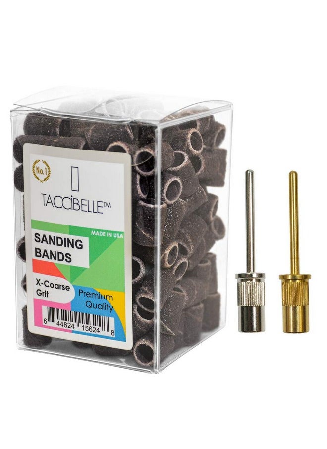 TachiBelle PREMIUM Quality Made in USA Professional Nail Sanding Bands X-Coarse Grit File + Free 2 Mandrel