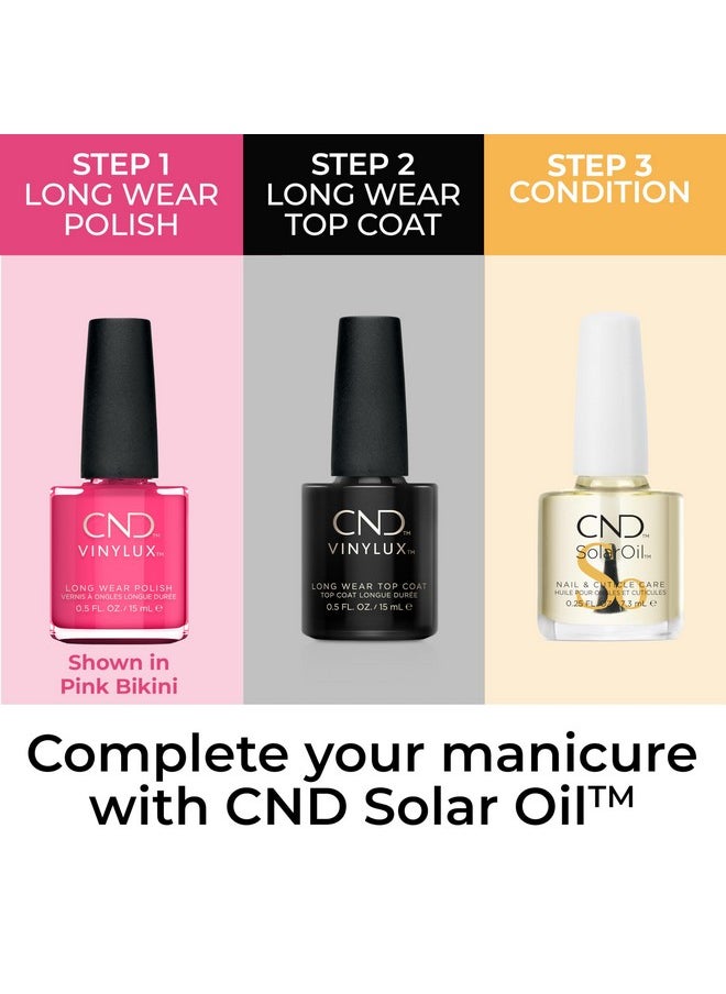 CND Vinylux Longwear Pink Nail Polish, Gel-like Shine & Chip Resistant Color, Negligee, 0.5 fl. oz