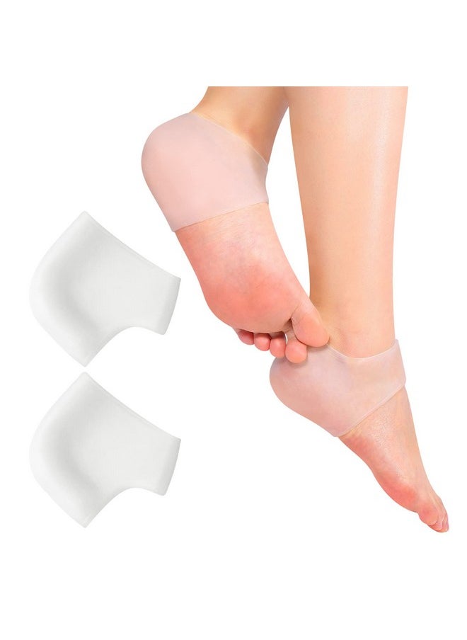 Dr.Pedi Gel Heel Sleeves Spur Relief Cushion Sleeve Unisex Silicone Moisturizing Heel Sock Protector Dry Cracked Skin Pain Repair Pedicure Reduce Pains of Plantar Fasciitis