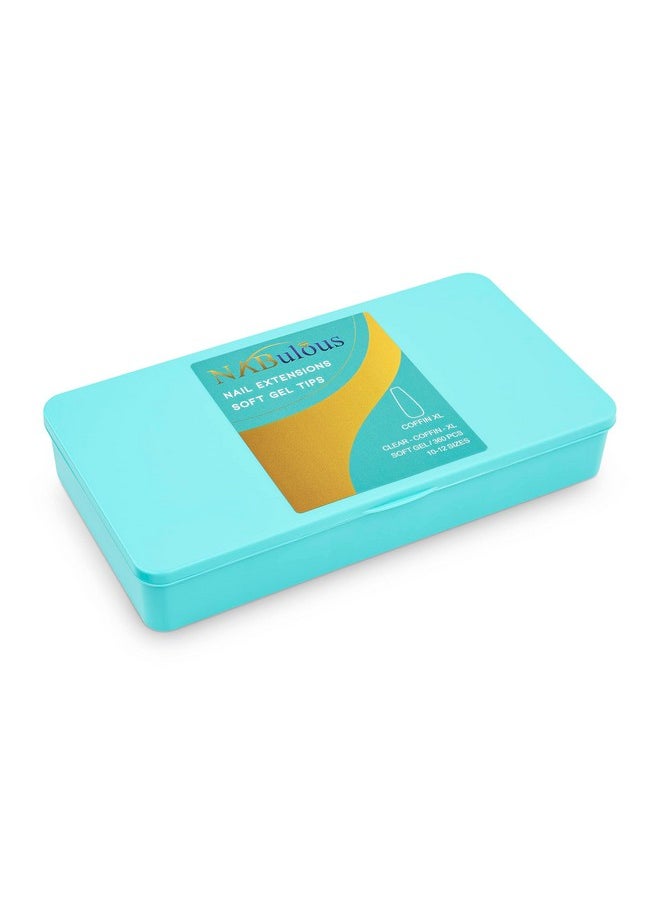 Coffin XL | Gel Nail Tips | NABulous Nails | Extra Long Soft Gel Nail Tips | Coffin Shaped | Full Cover & Pre-shaped | False Press On Nail Extensions | Nail Salons & DIY (Coffin XL)