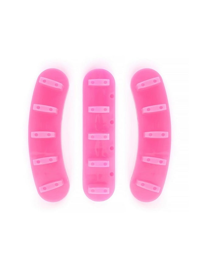 Rolabling 3pcs False Nail Art Tips Practice Display Stand Tool with 10 pcs False Nail Tips for Gel Nail Polish DIY Nail Training Tools (Rose) (display stand)