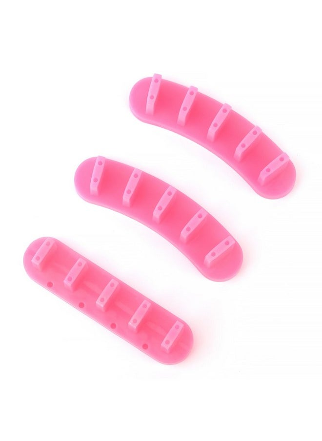 Rolabling 3pcs False Nail Art Tips Practice Display Stand Tool with 10 pcs False Nail Tips for Gel Nail Polish DIY Nail Training Tools (Rose) (display stand)