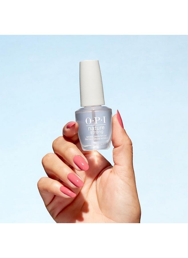OPI Nature Strong Natural Origin Nail Polish | Clear Gel Like Eco-Friendly Nail Polish Base Coat & Top Coat | Plant Based, Vegan, Cruelty Free