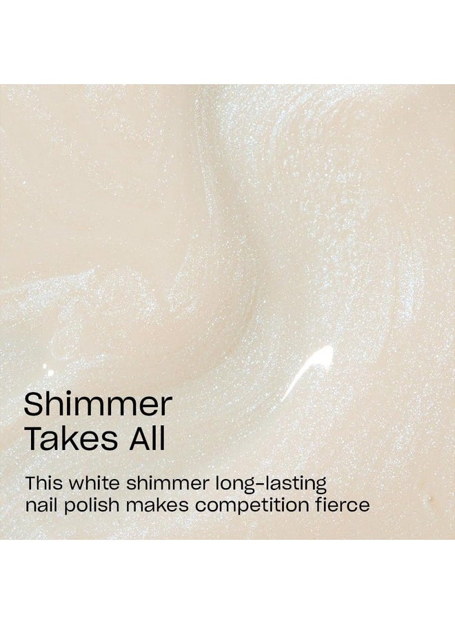 OPI Infinite Shine Shimmer Takes All | Sheer Soft White Shimmer Long Wear Gel Like Nail Polish | Vegan, Long Lasting, Streak Free