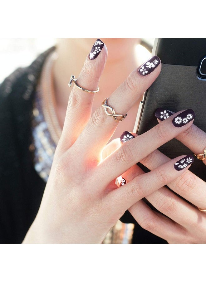 5000 Pieces Flower Nail Stickers 100 Sheets 3D Self-Adhesive Nail Floral Stickers Multi-Design Flower Nail Decals Multicolor Flower Manicure Stickers with Tweezer (Classic-Chic Floral Series)