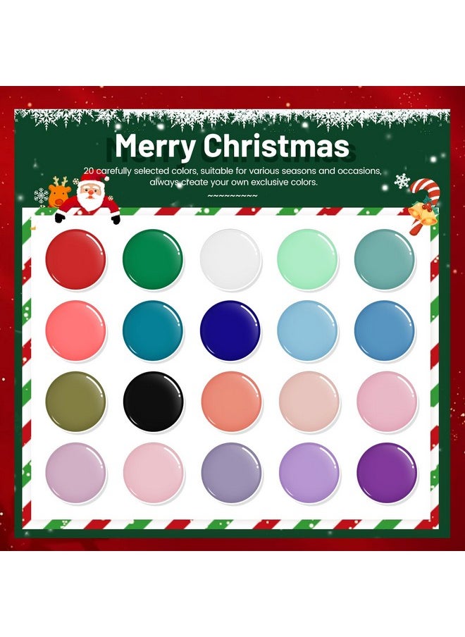 JODSONE 23 PCS Gel Nail Polish Set with Base Glossy and Matte Top Coat Multicolored Gel Nail Long Lasting Suitable for All Seasons