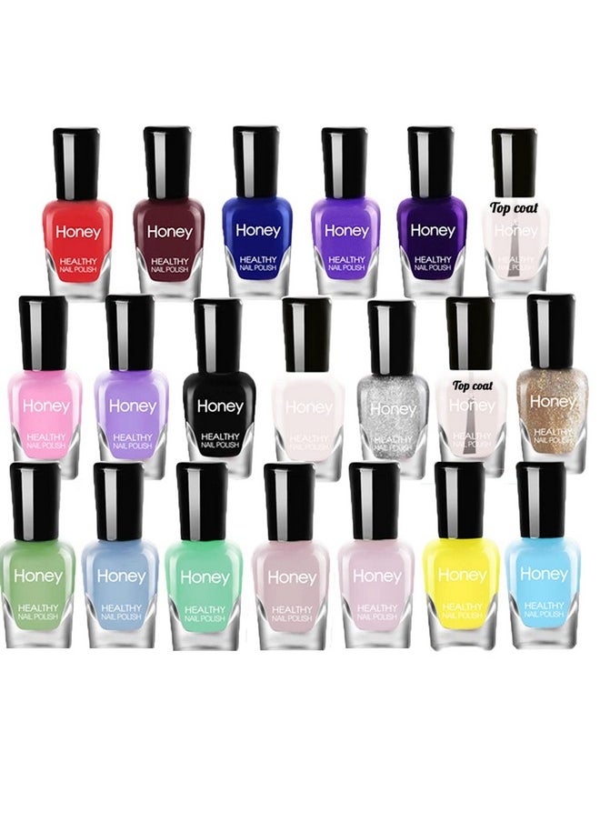 Tophany Non Toxic Nail Polish Set, Easy Peel Off and Fast Dry Nail Polish Set for Pack, Eco Friendly and Organic Water Based Nail Polish for Women,Teens(20 Bottles)
