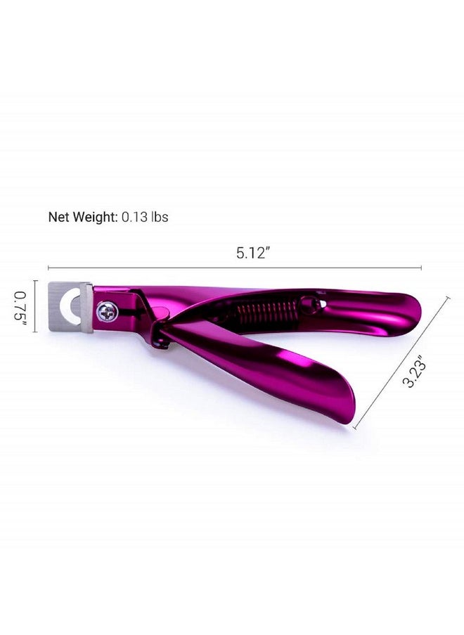 MelodySusie Acrylic Nail Clippers, Professional Nail Clippers Cutters for Acrylic Nails Fake Nail Tips, Adjustable Stainless Nail Trimmer, Manicure Tool for Salon Home Nail Art, Plum