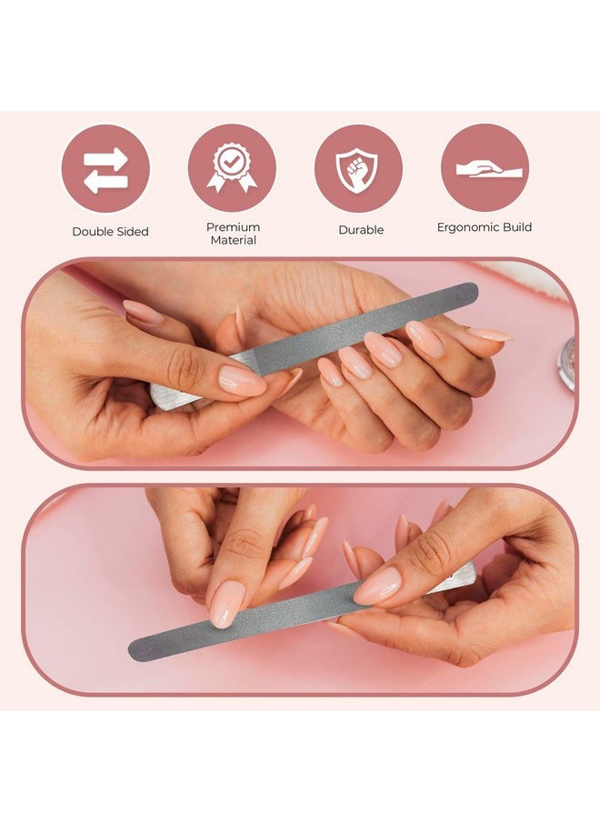 Stainless Steel Manicure Pedicure Metal Deb Diamond Nail File 7