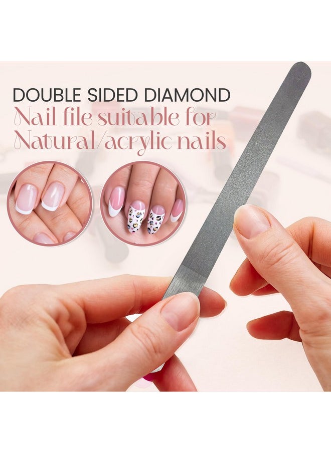 Stainless Steel Manicure Pedicure Metal Deb Diamond Nail File 7