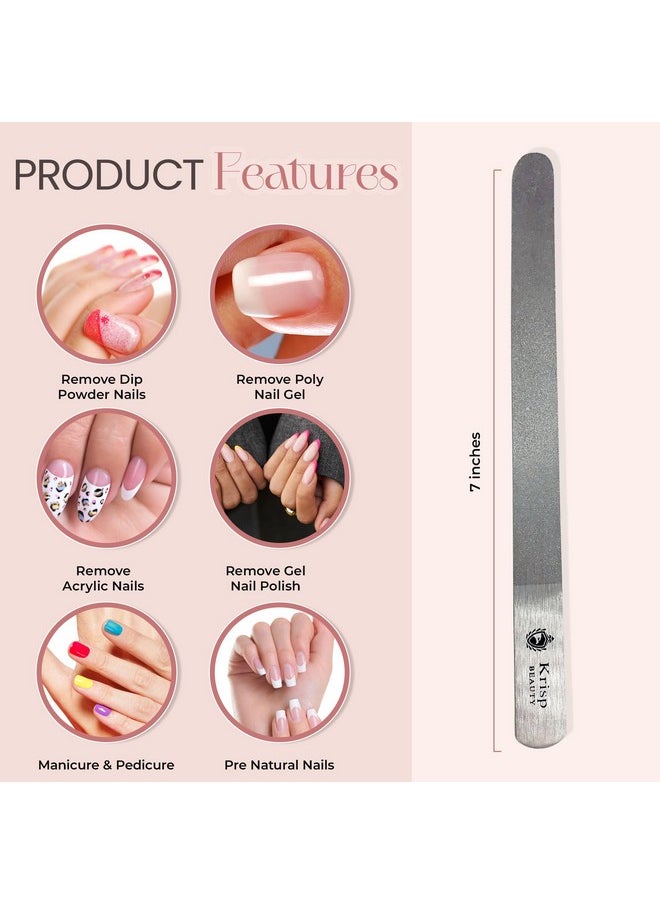 Stainless Steel Manicure Pedicure Metal Deb Diamond Nail File 7