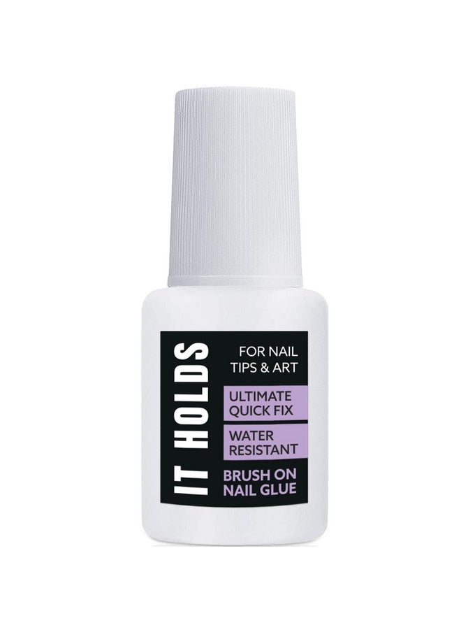 Brush On Nail Glue for Press On Nails, Extra Strong Nail Glue for Acrylic Nails, Waterproof Nail Glue for Fake Nails Long Lasting Nail Glue, Professional Nail Glue for Nail Tips (8ml)