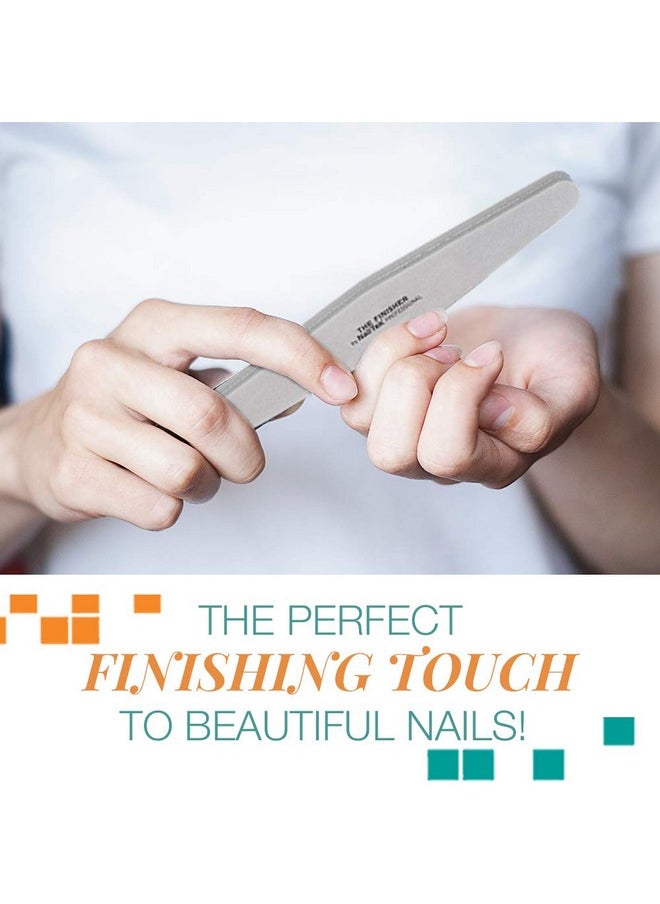 Nail Tek The Finisher File, Professional Double-sided 240/400 Grit Nail File to Shape and Smooth Acrylic, Gel, and Natural Nails, Nail Polish Remover, Must-Have Manicure and Pedicure Kit Tool, 6 Pack