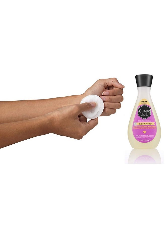 Cutex Nail Polish Remover, Moisture-Rich, 6.7 fl. oz, Sweet Almond Scent