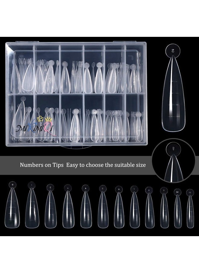 MIKIMIQI Dual Nail Forms Set Poly Gel Quick Building Nail Kit, 120Pcs Stiletto Gel Nail Molds with 10Pcs Nail Tips Clips, Nail Tips Clipper Trimmer, Dual-Ended Poly Extension Gel Brush, Nail File