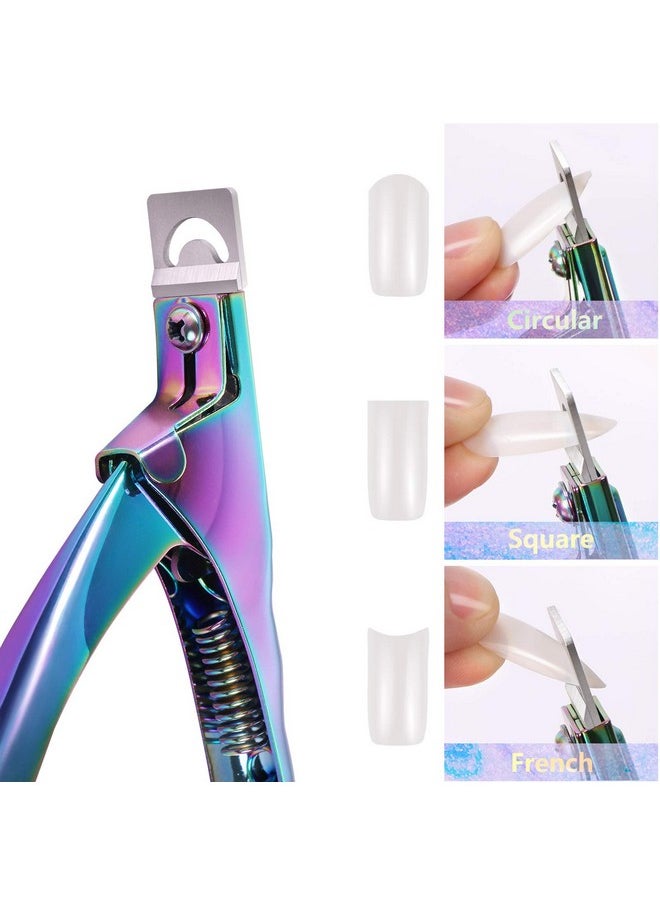 MIKIMIQI Dual Nail Forms Set Poly Gel Quick Building Nail Kit, 120Pcs Stiletto Gel Nail Molds with 10Pcs Nail Tips Clips, Nail Tips Clipper Trimmer, Dual-Ended Poly Extension Gel Brush, Nail File