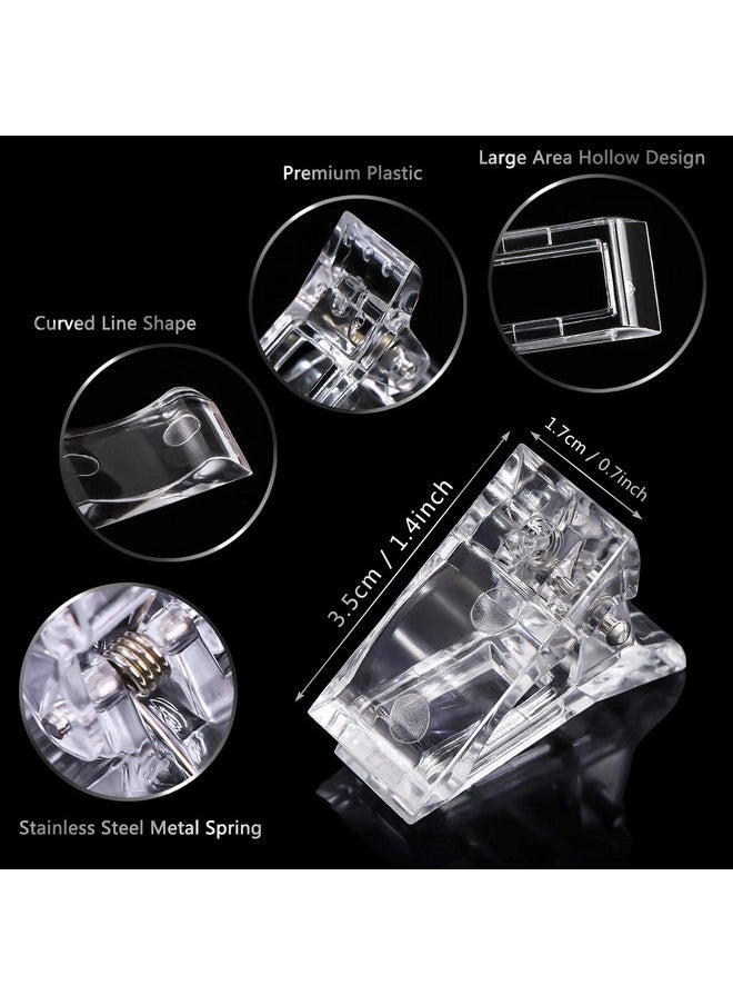 MIKIMIQI Dual Nail Forms Set Poly Gel Quick Building Nail Kit, 120Pcs Stiletto Gel Nail Molds with 10Pcs Nail Tips Clips, Nail Tips Clipper Trimmer, Dual-Ended Poly Extension Gel Brush, Nail File