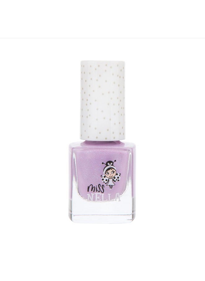 MISS NELLA BUTTERFLY WINGS-Safe Special Glitter lilac Nail Polish for Kids, Non-Toxic & Odor Free Formula for Children and Toddlers, Natural Water Based for Easy Peel Off
