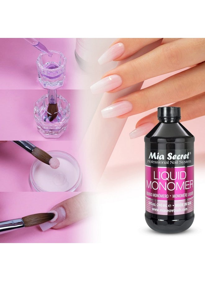 4 oz Mia Secret Liquid EMA Monomer - Professional Nail Liquid for Acrylic Powder