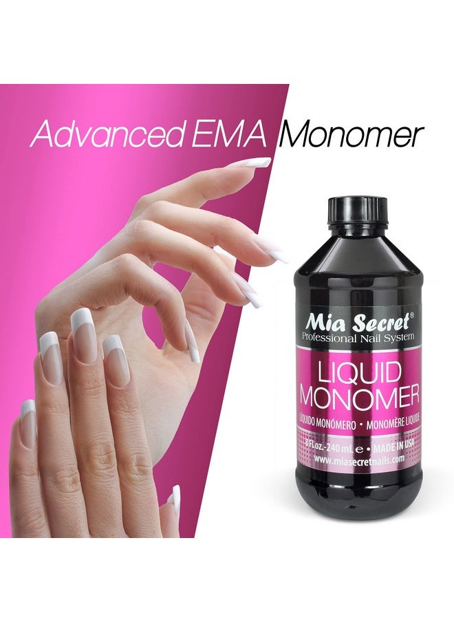 4 oz Mia Secret Liquid EMA Monomer - Professional Nail Liquid for Acrylic Powder