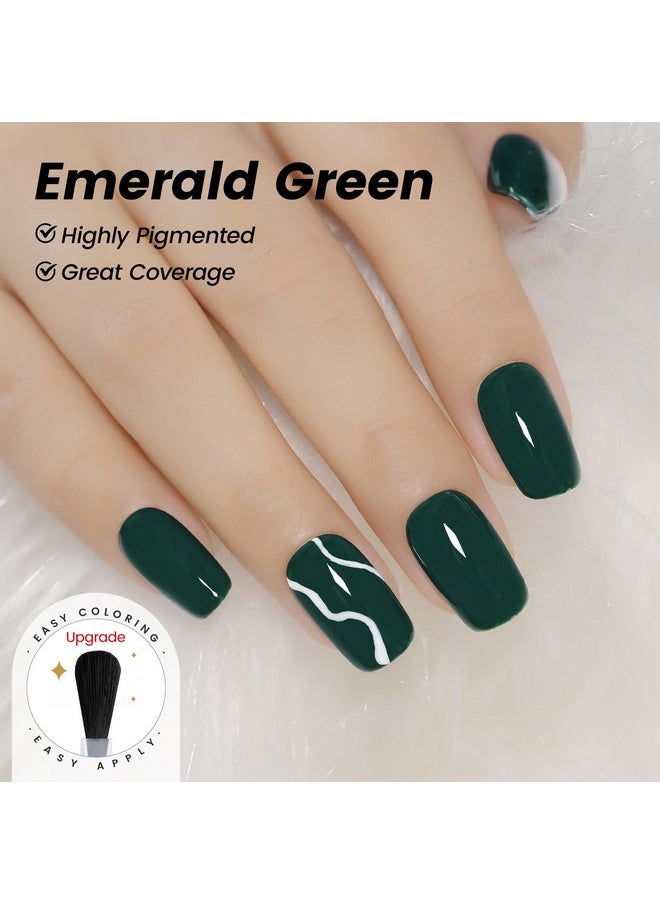 YTD Likomey Gel Polish Set,3 Colors Sage Green Emerald Green Champagne Gold Fashion Color Manicure Christmas Gift UV Nail Gel Varnish Kit,7.5 ml
