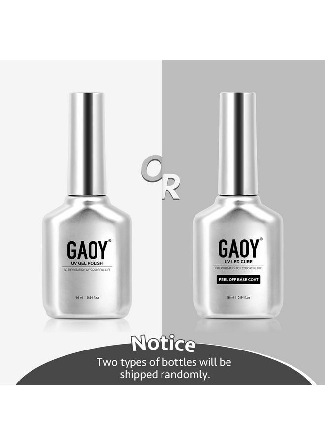 GAOY Peel Off Gel Base Coat for Gel Nail Polish, 16ml Peelable Clear Foundation for Use with UV LED Nail Lamp