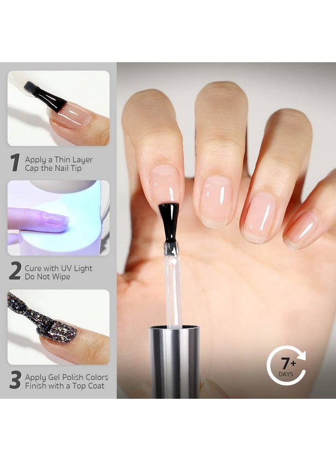 GAOY Peel Off Gel Base Coat for Gel Nail Polish, 16ml Peelable Clear Foundation for Use with UV LED Nail Lamp