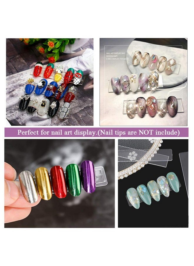 EBANKU Acrylic Nail Display Stand Set, 50Pcs Acrylic Nails Holder Stand with 10M Double Sided Tape for Nails Walls, Magnetic Nail Practice Stand Manicure Tools