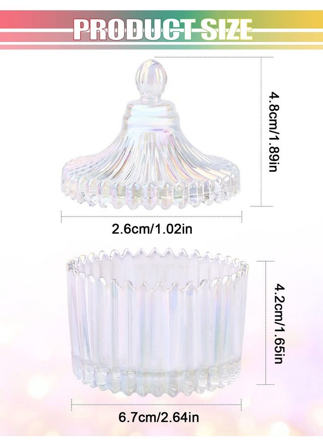 TOROKOM Monomer Dish with Lid Dappen Dish Nail Cup Small Glass Nail Dish for Liquid Powder Monomer Holder Colorful Damping Dapping Dish for Acrylic Nails