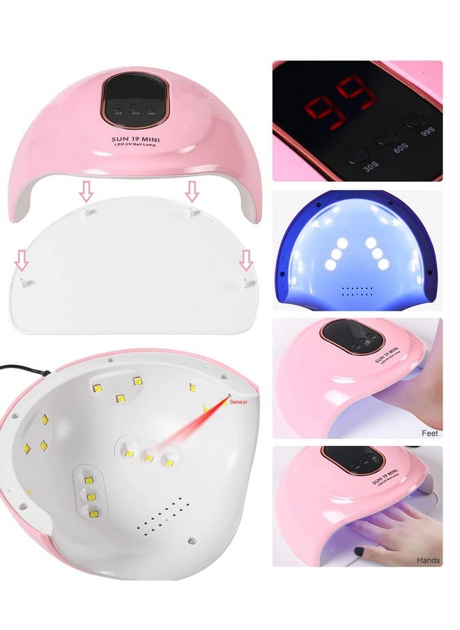 Acrylic Nail Art Kit-Nail Art Manicure Set Acrylic Powder Brush Glitter File French Tips U V Lamp Nail Art Decoration Tools Nail Drill kit for beginners with everything at home