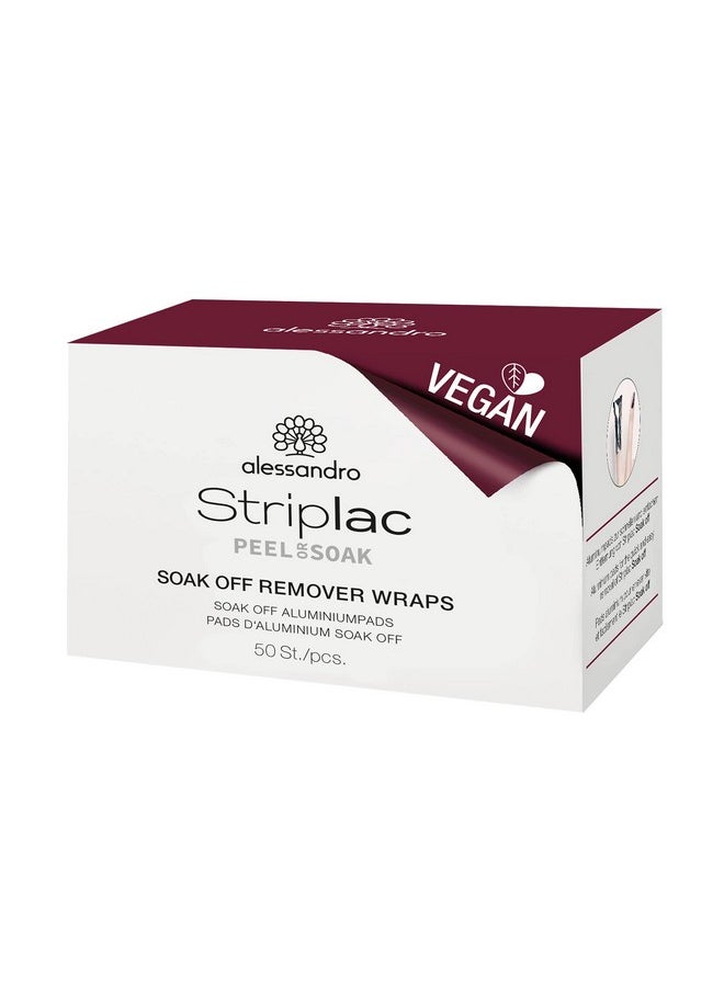 alessandro Striplac Peel or Soak Soak Off Remover Wraps, 50 pc - Wipes - Nail-polish-removers - Cruelty Free