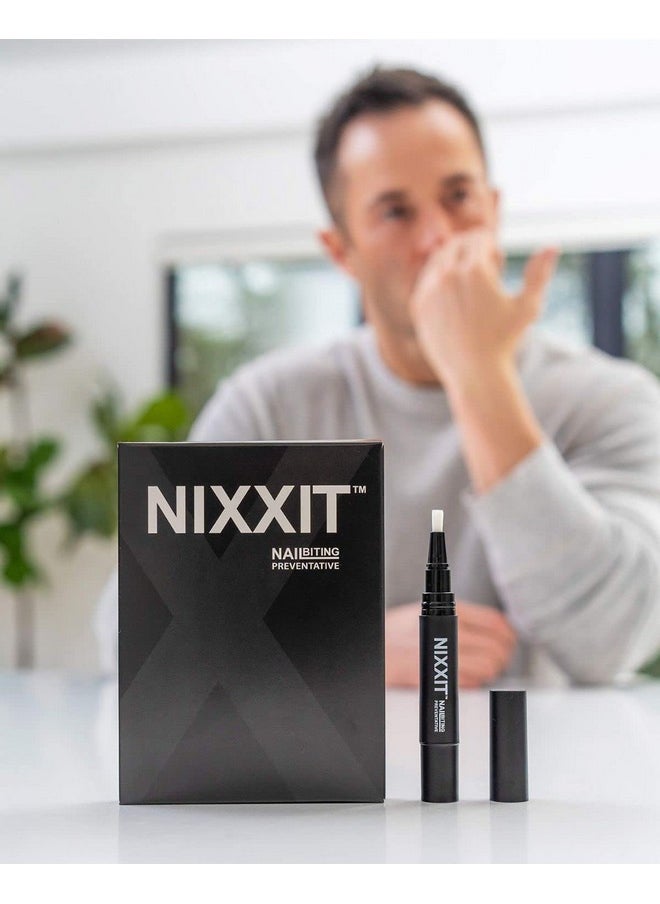 NIXXIT Nail Biting Treatment for Adults - Stop Nail Biting Pen and Thumb Sucking for Adults & Children - Non Glossy Bitter Taste - Safe & Effective Solution - USA Made