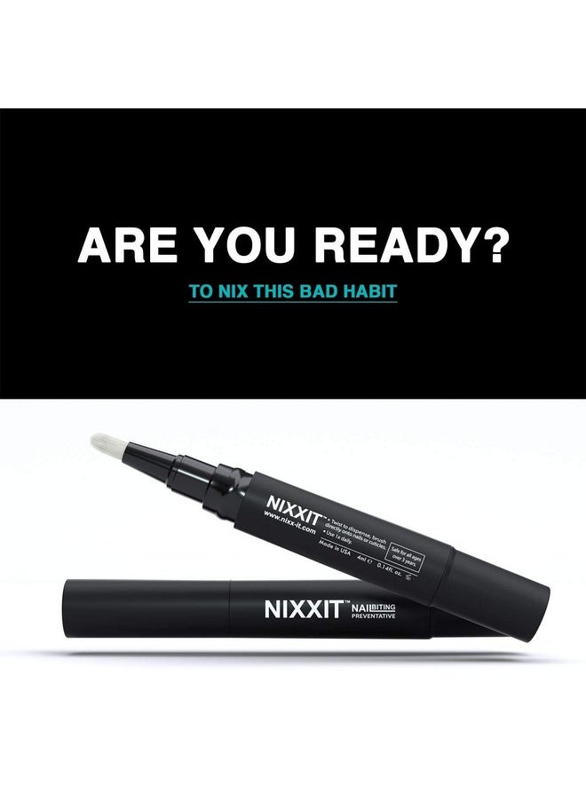 NIXXIT Nail Biting Treatment for Adults - Stop Nail Biting Pen and Thumb Sucking for Adults & Children - Non Glossy Bitter Taste - Safe & Effective Solution - USA Made