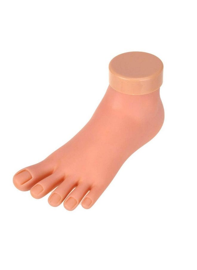 AORAEM Practice Fake Foot Flexible Movable Soft Silicone Fake Foot Tool for Nails Training Display Pink