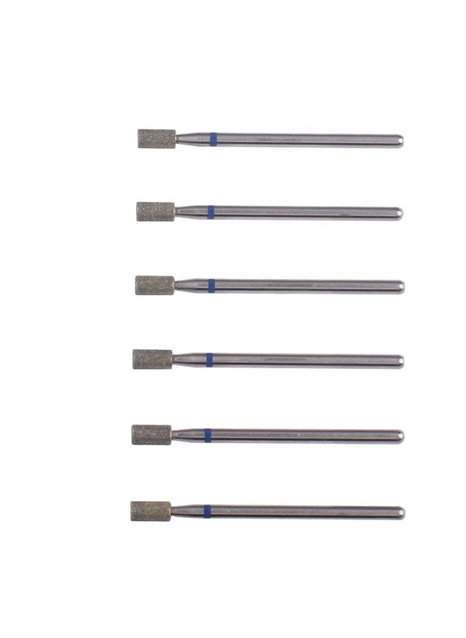 MZCMSL 6pcs Barrel Cuticle Drill Bits, Pro Diamond Bits for Manicure, 3/32 Shank efile Bit (Medium)