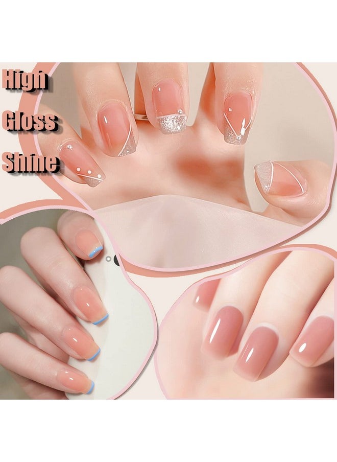 AHAMIOU Gel Nail Polish Nude Gel Polish Kit Sheer Milky White Icy Jelly Translucent Gel Polish Set Color Neutral Soak Off Art Home DIY Manicure Salon Varnish(Milky Pink)
