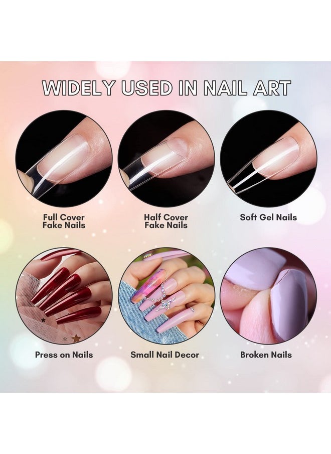 Makartt Super Strong Nail Glue for Press On Nails: Professional Acrylic Nails Nail Adhesive Bond Nail Tips Glue for Stick On Nails Long Lasting Nail Glue for Fake Nails Broken Nails Repair 10Pcs