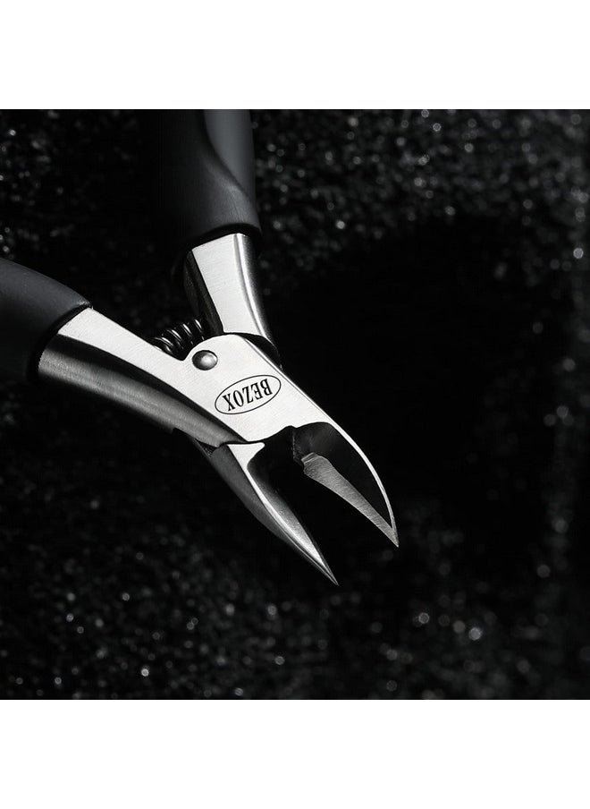 BEZOX Ingrown Toenail Clippers - Precision Thick Toe Nail Clipper for Ingrown and Curly Nails, Comfort Grip Fingernail Clipper, Ergonomic Handle Toenail Scissors for Seniors